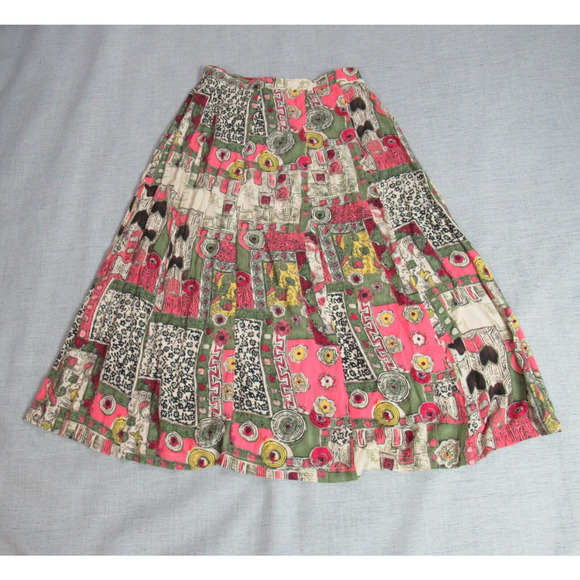 Sag Harbor Skirt Womens Size 6 Multicolor Boho Hipster Peasant Midi Flowy - Picture 4 of 8